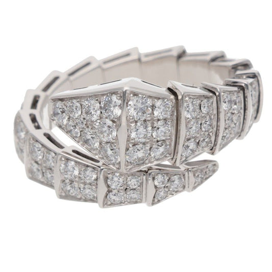 BVLGARI Serpenti Viper Full Pave Diamond Ring Size ONE SIZE