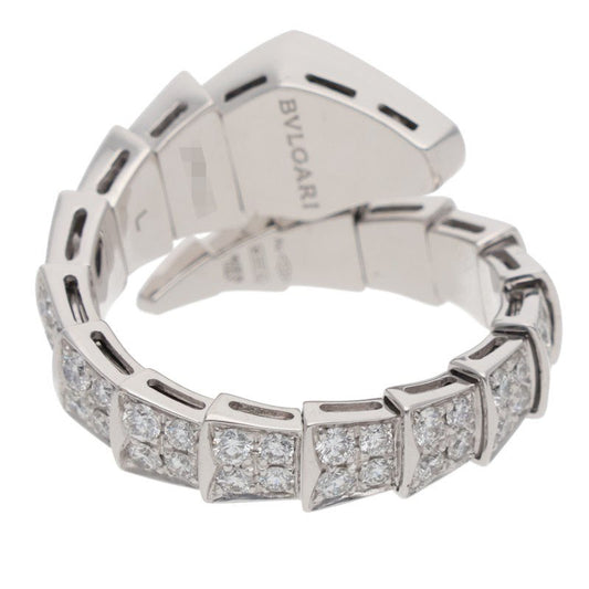 BVLGARI Serpenti Viper Full Pave Diamond Ring Size ONE SIZE