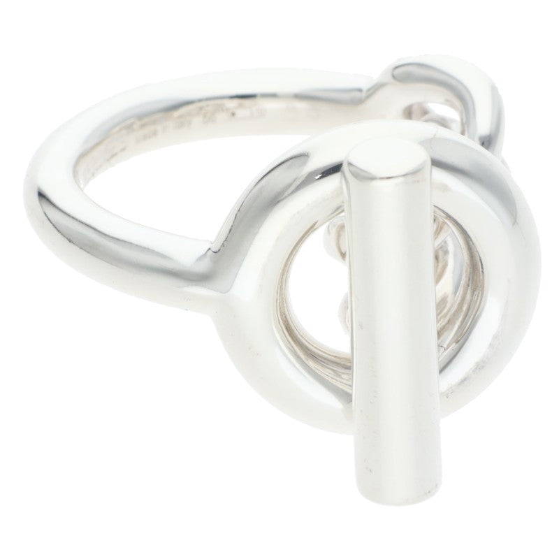 HERMES Croisette Silver Ring Size ONE SIZE