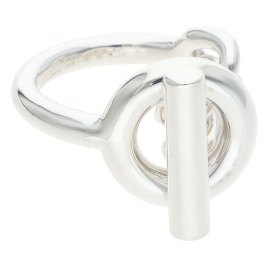 HERMES Croisette Silver Ring Size ONE SIZE