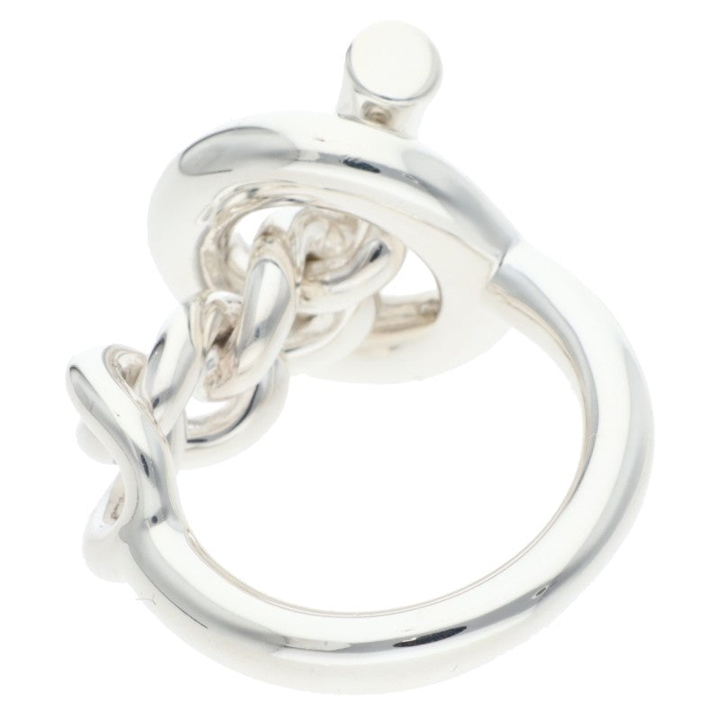 HERMES Croisette Silver Ring Size ONE SIZE