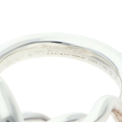 HERMES Croisette Silver Ring Size ONE SIZE