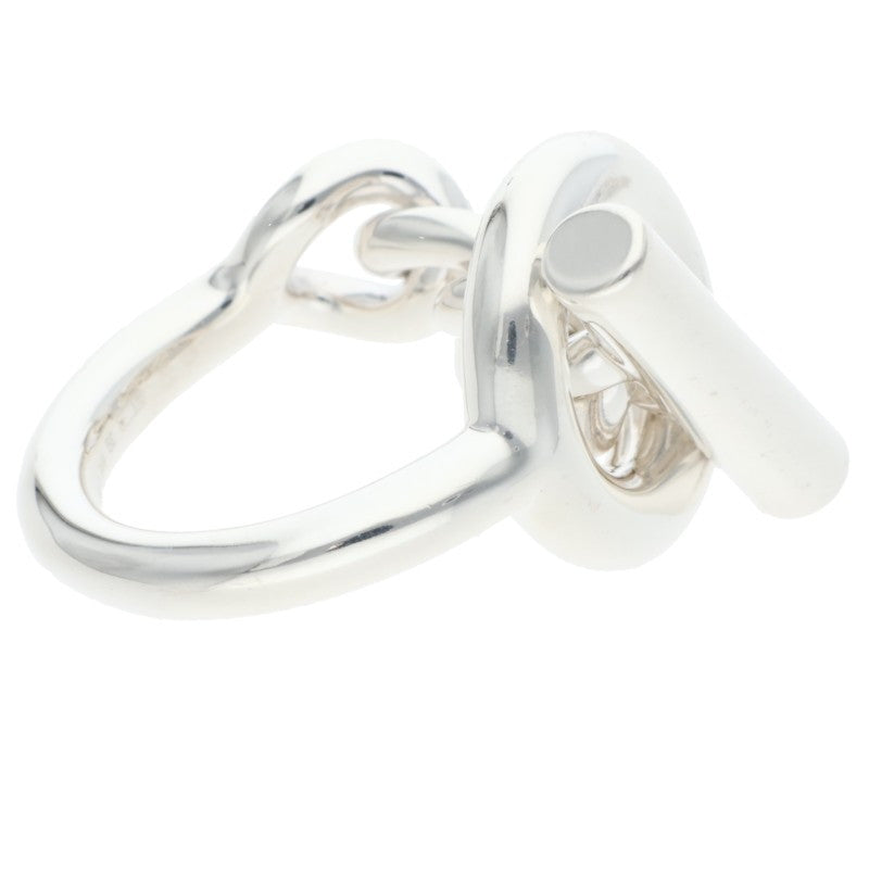 HERMES Croisette Silver Ring Size ONE SIZE