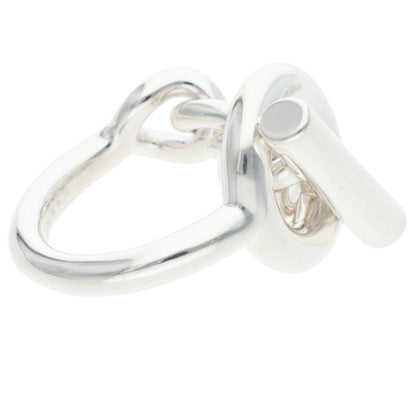 HERMES Croisette Silver Ring Size ONE SIZE