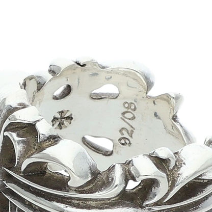 Chrome Hearts Double Floral Cross Silver Ring Size ONE SIZE