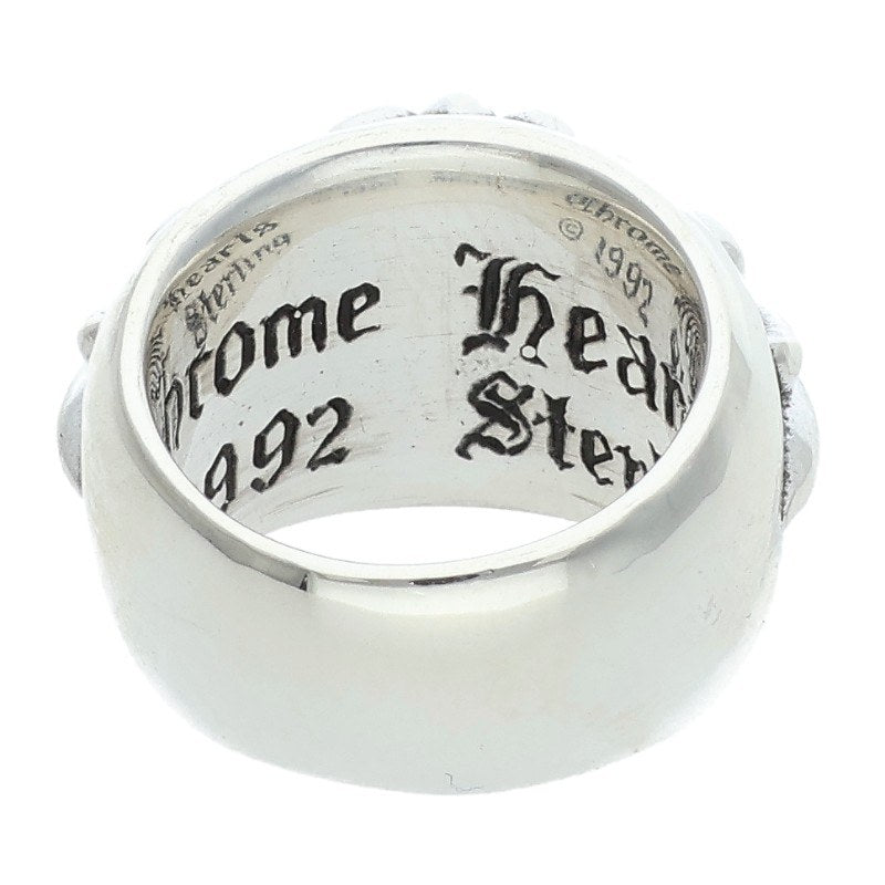 Chrome Hearts FLRL CRS 1DIA Silver Ring Size US 4.5