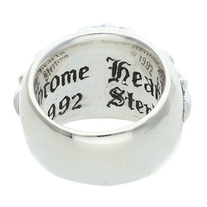 Chrome Hearts FLRL CRS 1DIA Silver Ring Size US 4.5