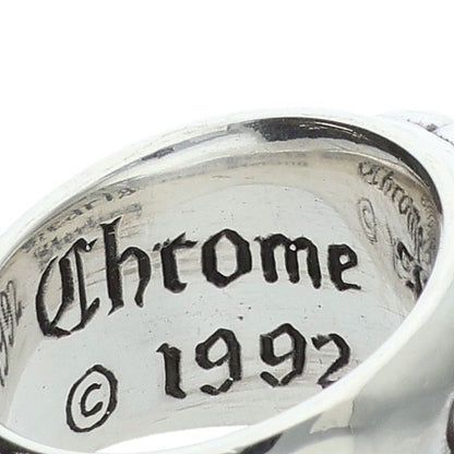 Chrome Hearts FLRL CRS 1DIA Silver Ring Size US 4.5