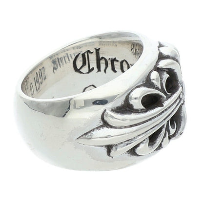 Chrome Hearts FLRL CRS 1DIA Silver Ring Size US 4.5