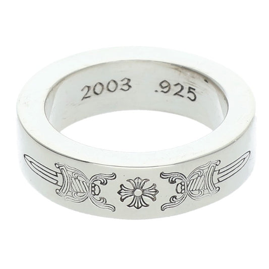 Chrome Hearts 6mm SPACER DAGGER Silver Ring Size ONE SIZE