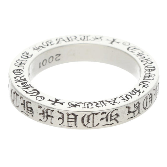 Chrome Hearts 3mm SPACER FUCKYOU Silver Ring Size ONE SIZE