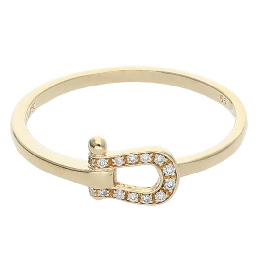 FRED Force 10 Small 18K YG Diamond Ring Size ONE SIZE