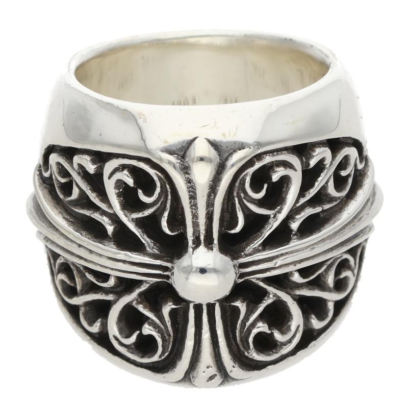 Chrome Hearts CLASSIC OVAL Cross Silver Ring Size ONE SIZE