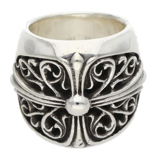 Chrome Hearts CLASSIC OVAL Cross Silver Ring Size ONE SIZE