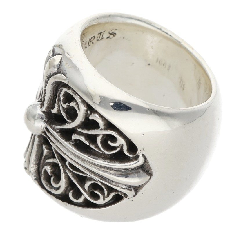 Chrome Hearts CLASSIC OVAL Cross Silver Ring Size ONE SIZE