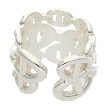 HERMES Chaine d'Ancre Enchainee GM Silver Ring Size ONE SIZE