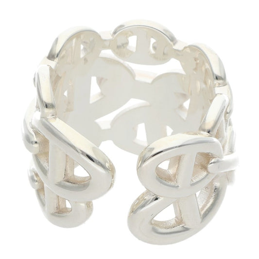 HERMES Chaine d'Ancre Enchainee GM Silver Ring Size ONE SIZE
