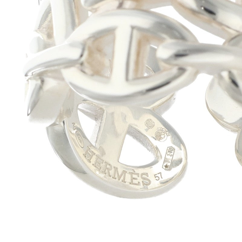 HERMES Chaine d'Ancre Enchainee GM Silver Ring Size ONE SIZE