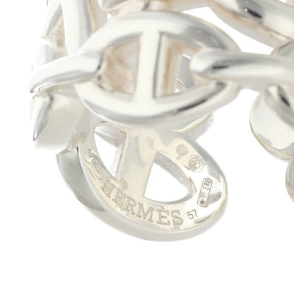 HERMES Chaine d'Ancre Enchainee GM Silver Ring Size ONE SIZE