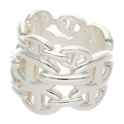 HERMES Chaine d'Ancre Enchainee GM Silver Ring Size ONE SIZE