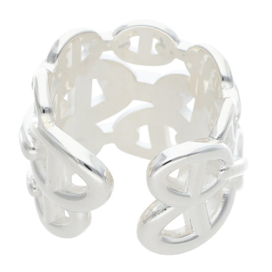 HERMES Chaine d'Ancre Enchainee GM Silver Ring Size ONE SIZE