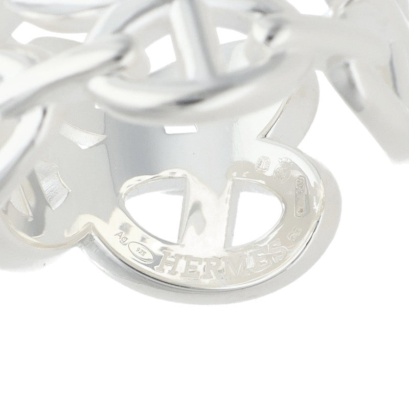 HERMES Chaine d'Ancre Enchainee GM Silver Ring Size ONE SIZE