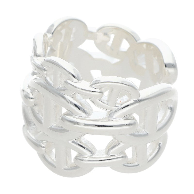 HERMES Chaine d'Ancre Enchainee GM Silver Ring Size ONE SIZE