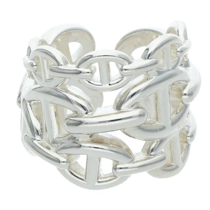HERMES Chaine d'Ancre Enchainee GM Silver Ring Size ONE SIZE