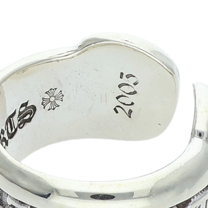 Chrome Hearts Small Scroll Label Silver Ring Size ONE SIZE