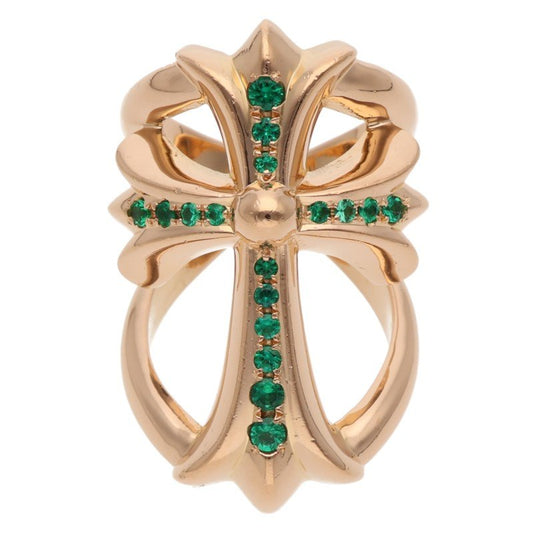 Chrome Hearts 22K Infinity CH Emerald Ring Size ONE SIZE