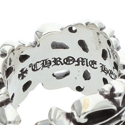 Chrome Hearts Double Floral Cross Silver Ring Size ONE SIZE