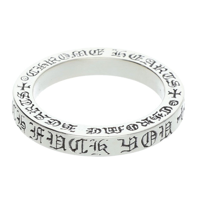 Chrome Hearts 3mm Spacer Fuck You Silver Ring Size ONE SIZE