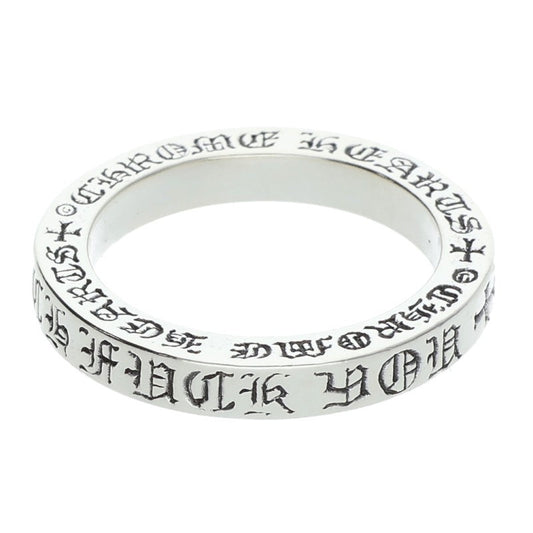 Chrome Hearts 3mm Spacer Fuck You Silver Ring Size ONE SIZE