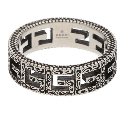GUCCI 925 Square G Ring Size 17