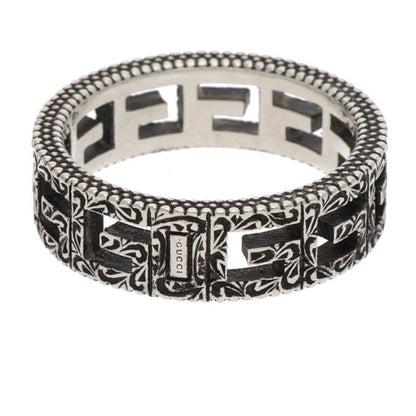 GUCCI 925 Square G Ring Size 17