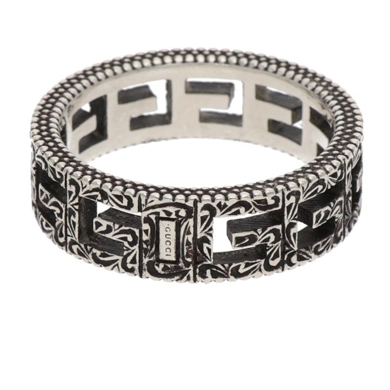 GUCCI 925 Square G Ring Size 17