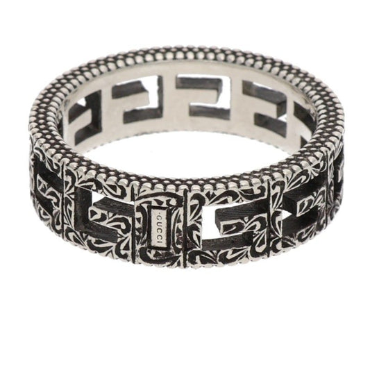 GUCCI 925 Square G Ring Size 17