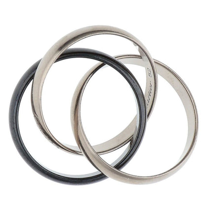 Cartier Trinity K18 White Gold Ceramic Ring Size ONE SIZE