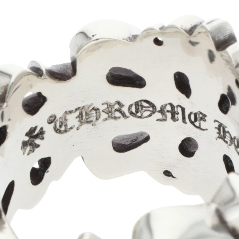 Chrome Hearts Double Floral Cross Silver Ring Size ONE SIZE