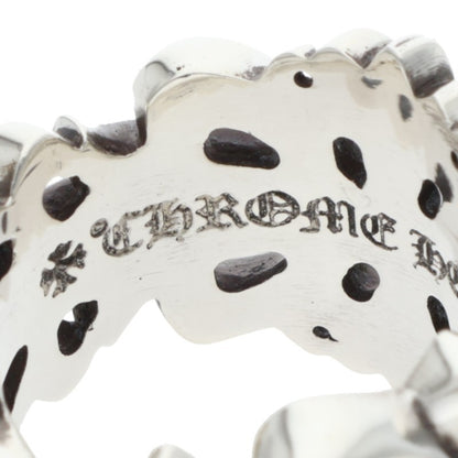 Chrome Hearts Double Floral Cross Silver Ring Size ONE SIZE