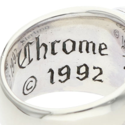Chrome Hearts Floral Cross Silver Ring Size US 4.5