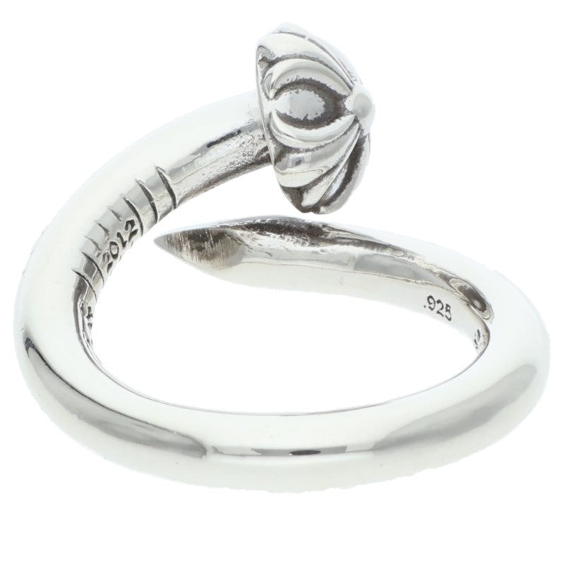 Chrome Hearts Nail Crossball Silver Ring Size US 4