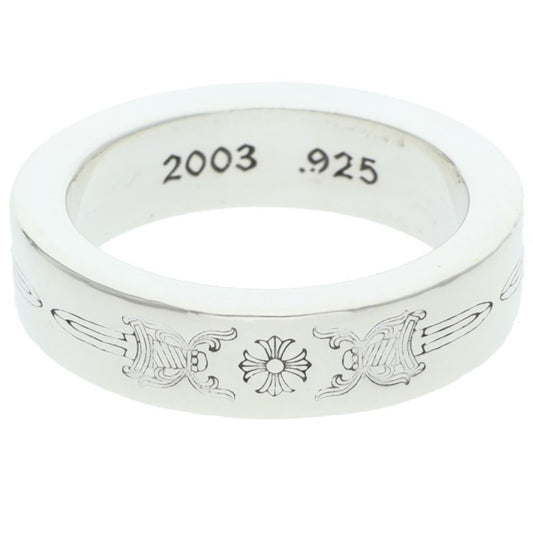 Chrome Hearts 6mm Spacer Dagger Silver Ring Size ONE SIZE