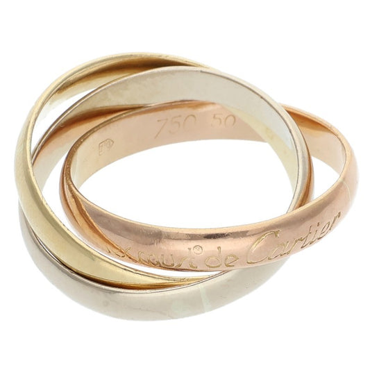 Cartier Trinity K18 Tri-Color Ring Size ONE SIZE