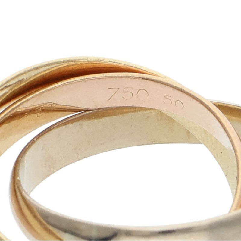 Cartier Trinity K18 Tri-Color Ring Size ONE SIZE