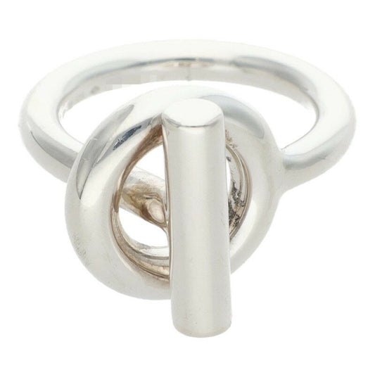 HERMES Echappe MM Silver Ring Size ONE SIZE