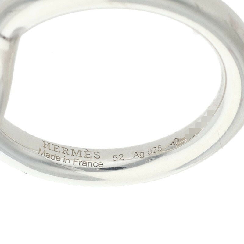 HERMES Echappe MM Silver Ring Size ONE SIZE