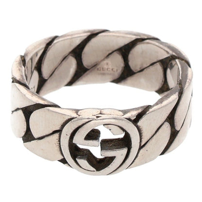 GUCCI 925 Interlocking G Ring Size 21