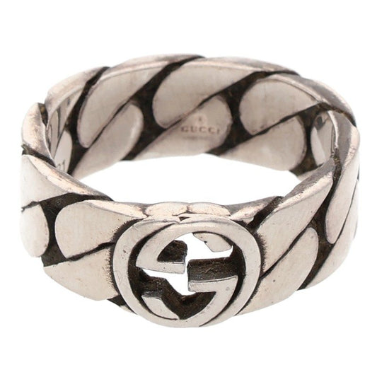 GUCCI 925 Interlocking G Ring Size 21