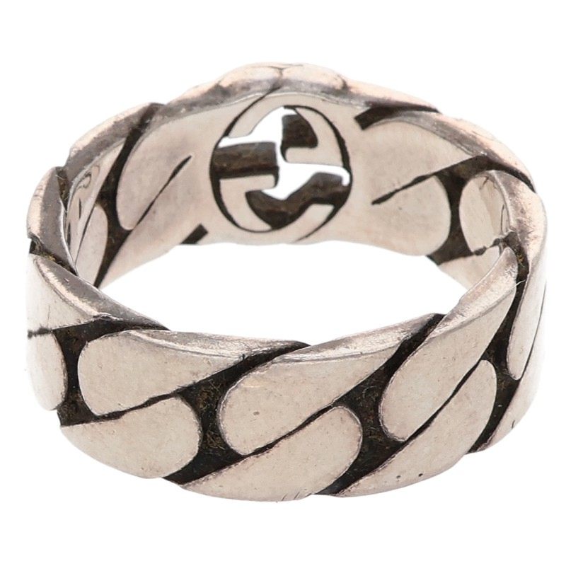 GUCCI 925 Interlocking G Ring Size 21